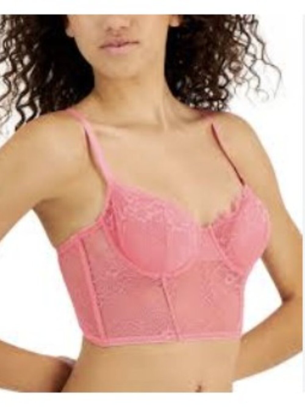 INC Pink Lace Bustier & Panty Set Lingerie - NWT